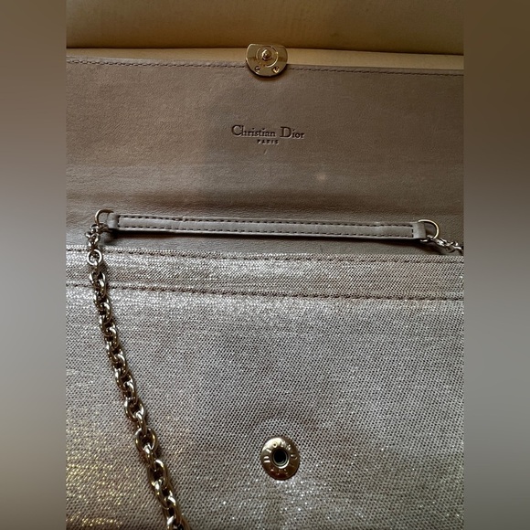 Christian Dior Gold Clutch with Chain - Picture 13 of 13